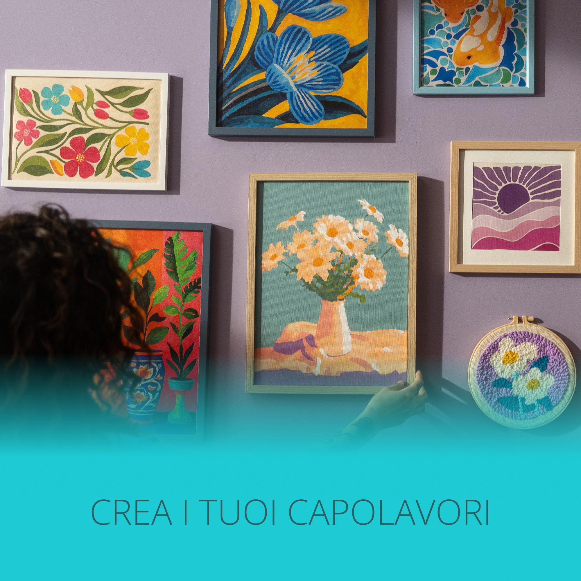 LOKLiK iPaint - Macchina da disegno con numeri alimentata per tessuto, legno, tela, cartone, vetro e altro ancora, ideale per tufting, trapunta, ricamo, regali fatti a mano e arti creative