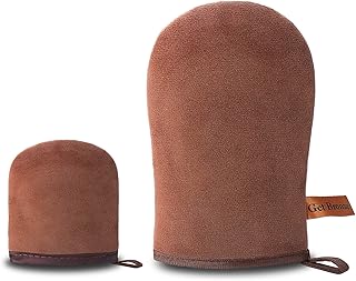 Sibba 2 Pieces Self Tanning Mitt Applicator Fake Tan Mitt Double Sided Velvet Tanning Mitt Tanning Lotion Applicator Fake Tan Mitten for Lotion, Spray