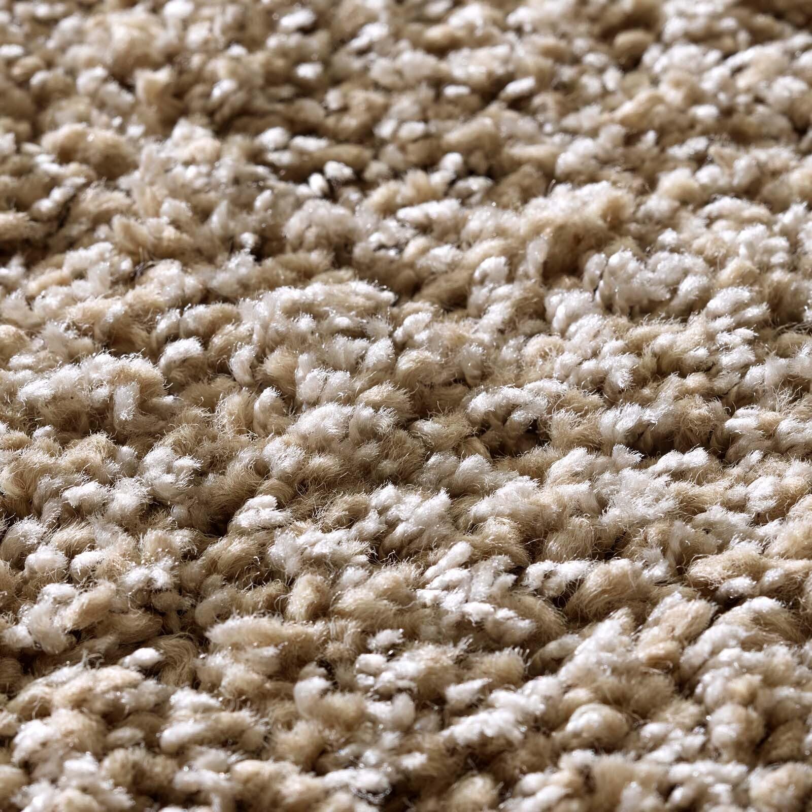 Taracarpet Shaggy Hochflor Langflor Teppich Twilight Luxus Qualität aus Belgien geeignet fürs Wohnzimmer Schlafzimmer und Kinderzimmer 6611 beige 080x150 cm