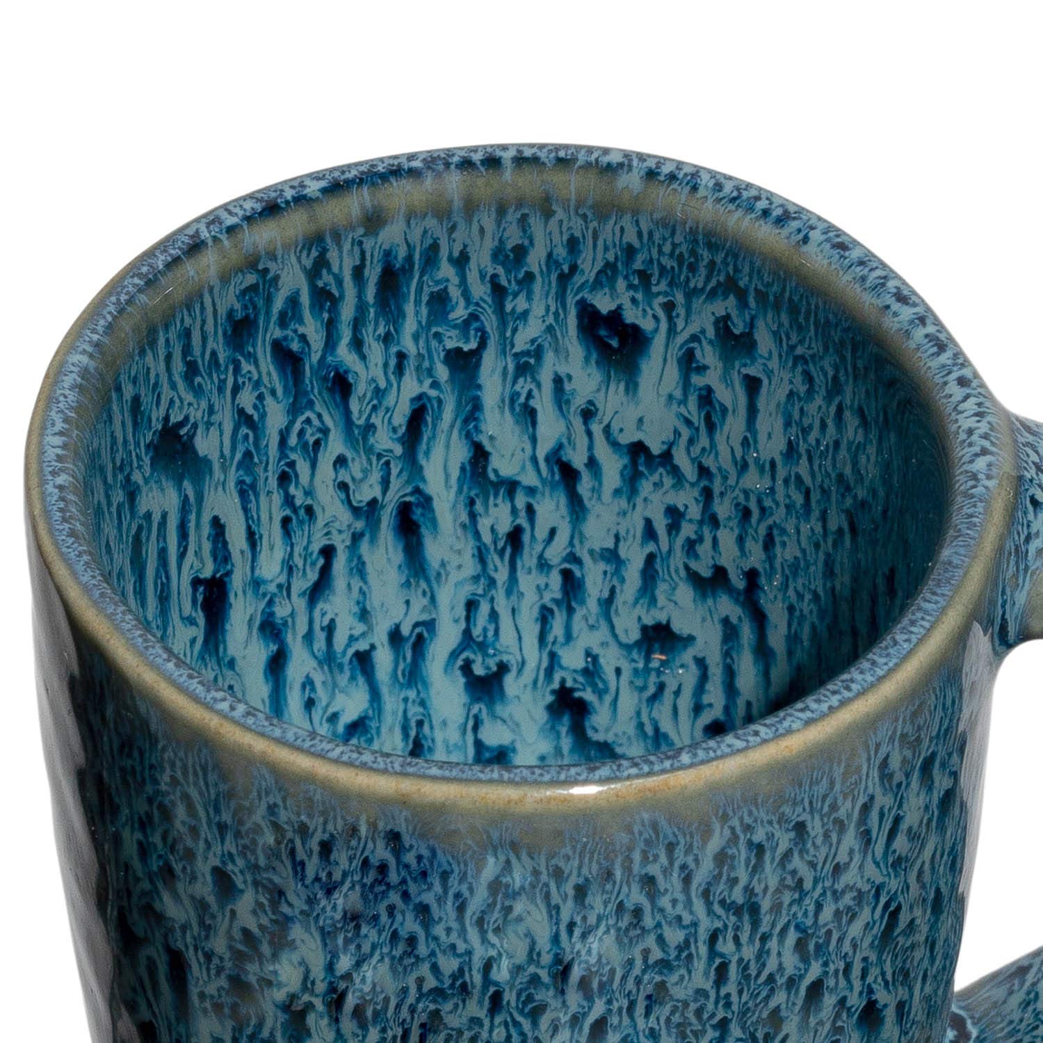 LEONARDO HOME 018596 MATERA Lot de 4 tasses à expresso en céramique Bleu 90 ml