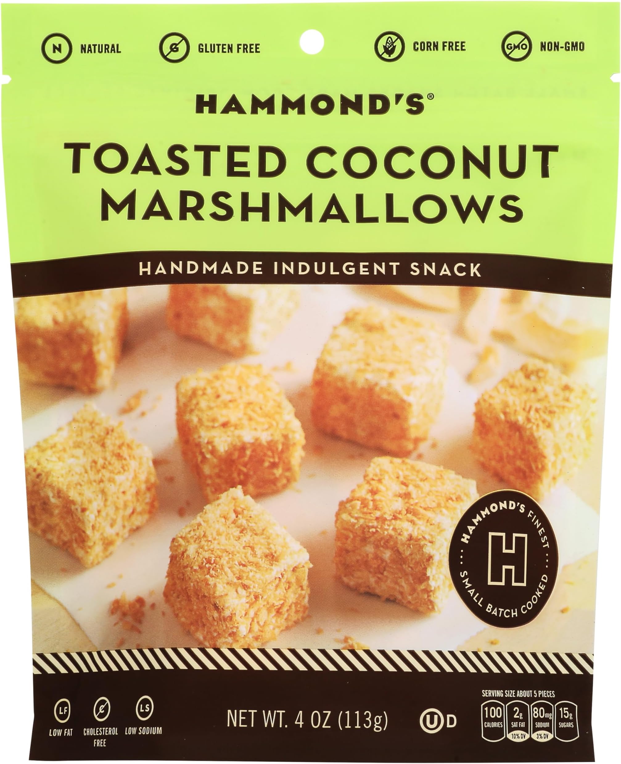 HAMMONDS CANDIES Toasted Coconut Marshmallows, 4 OZ