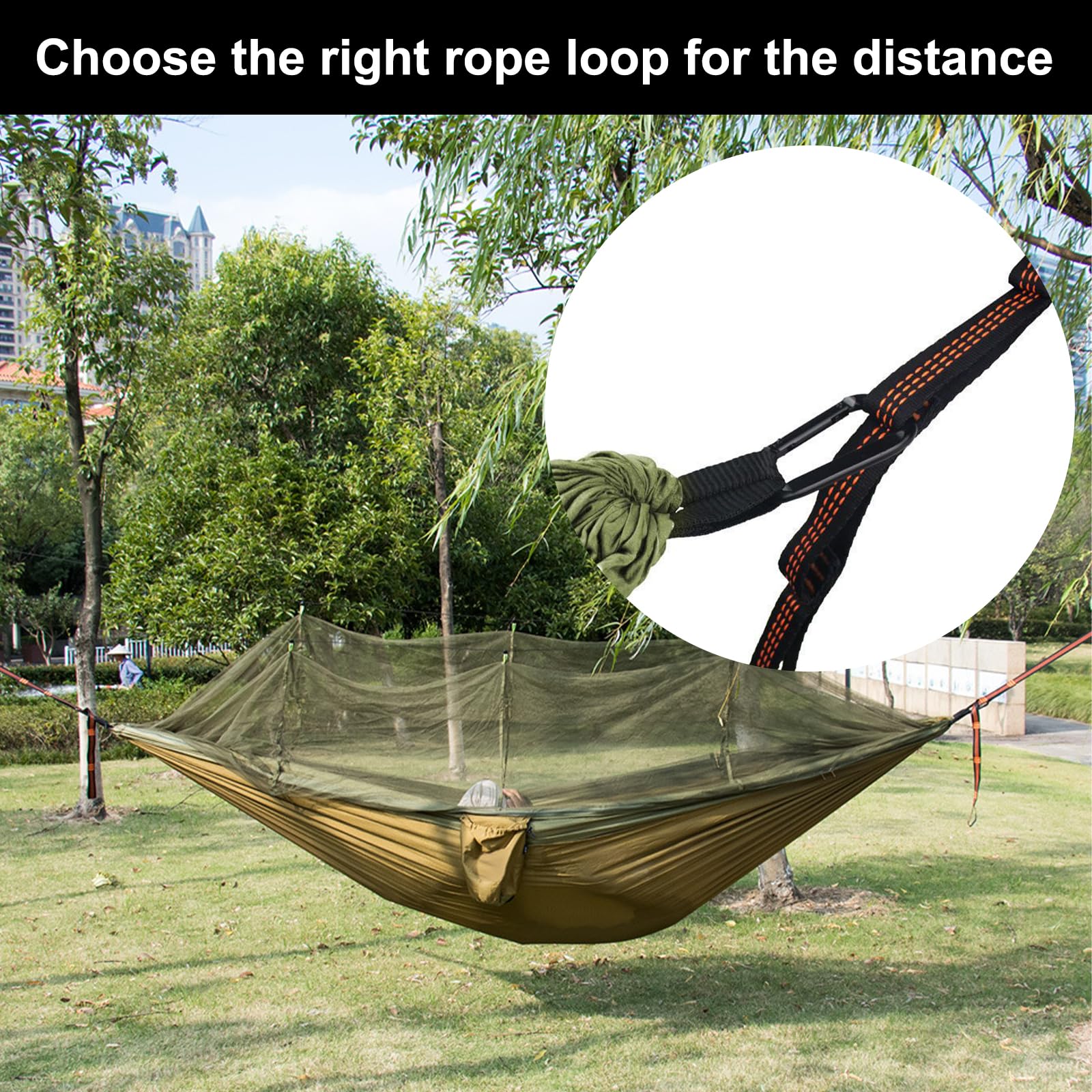 JALEVID Hängematten Befestigung, 2 STK. Schaukel Befestigung Swing Hanging Kit Aufhangung Nylon Hanging Gurt Mit 2 Schwerlast Karabiner D Ringen Fur Schaukel Befestigung Hangematten