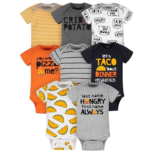 Onesies Brand baby-boys 8-pack Short Sleeve Mix & Match Bodysuits
