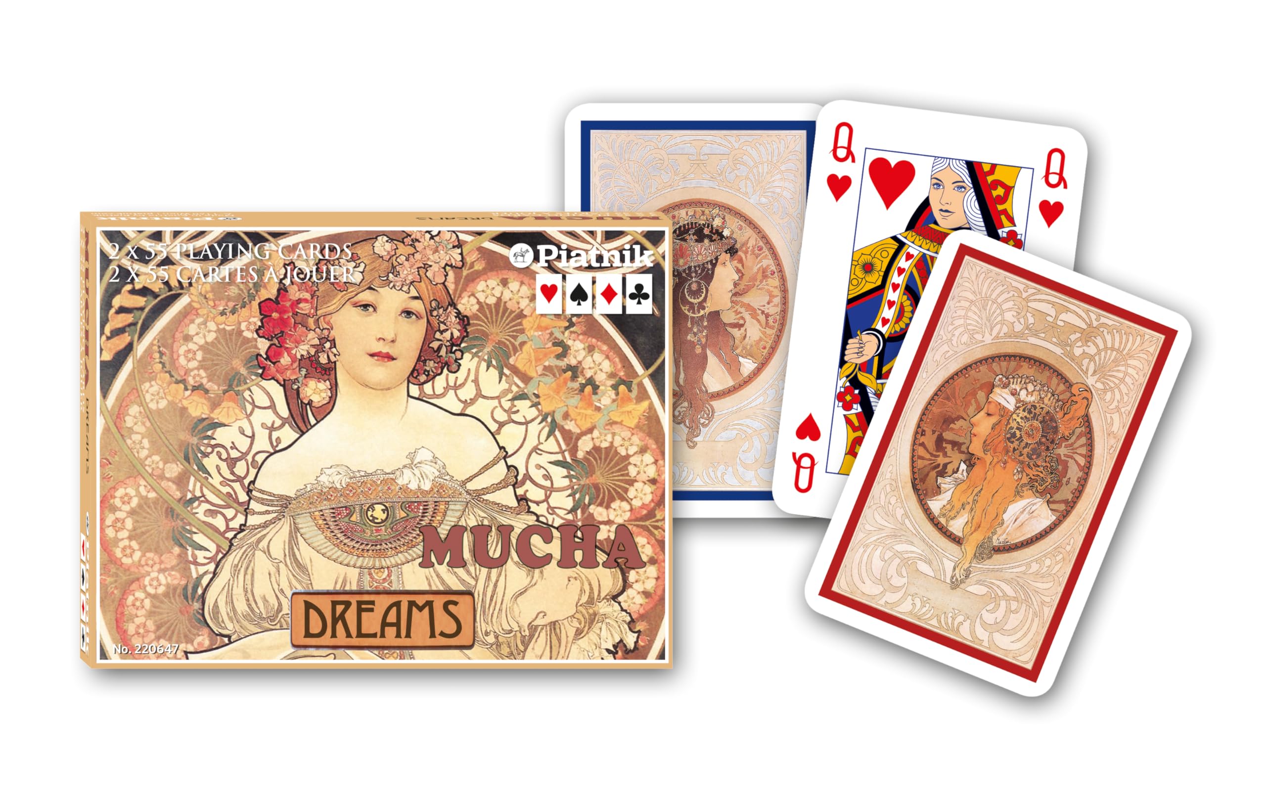 Piatnik 2206 "Mucha Dreams Card Game (2 x 55-Piece)