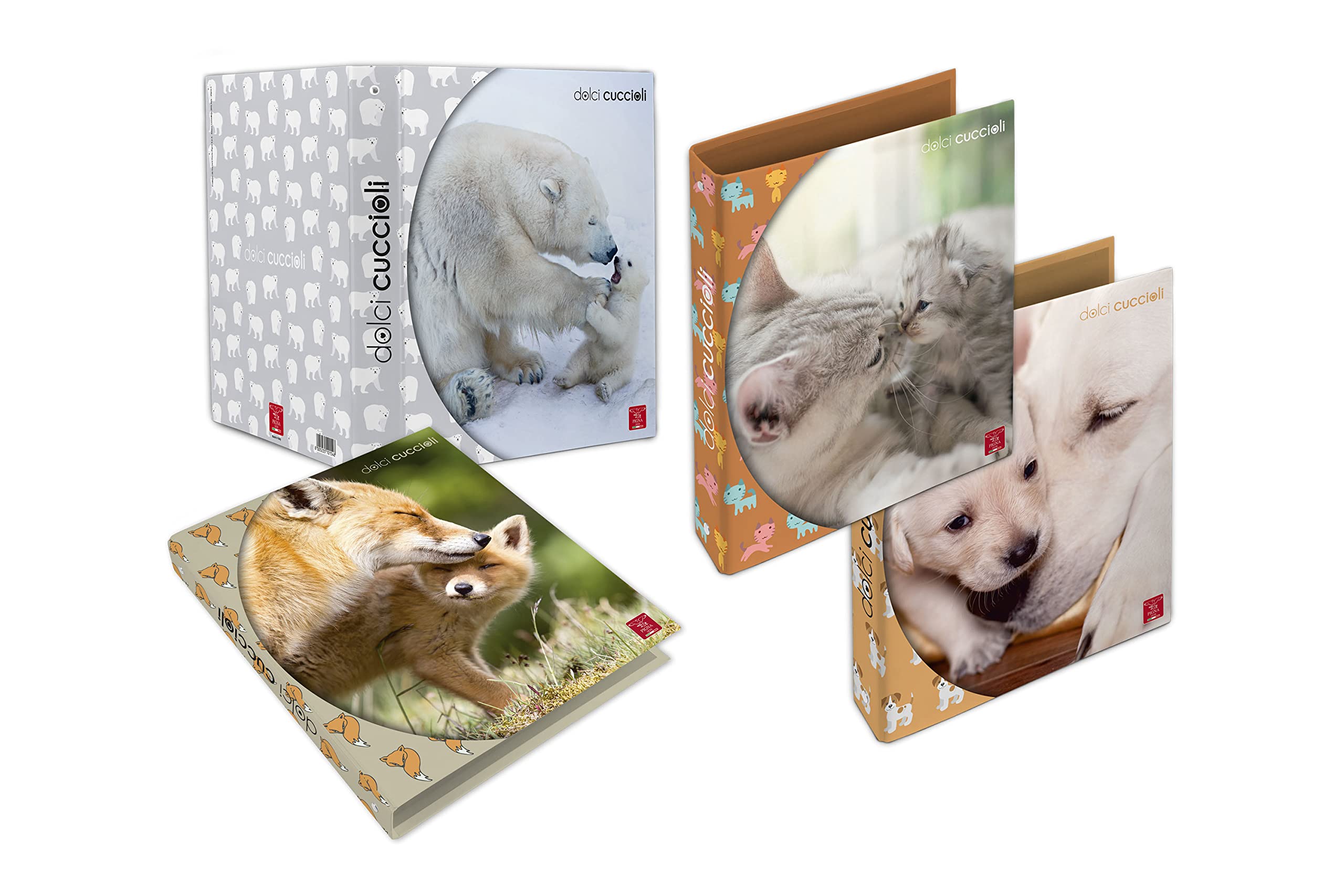 Ring folders, Pigna Dolci Puppies, f.to 27 * 32 cm, Pack of 5