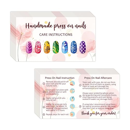 240 Pcs Press On Nail Cards 2x3.5 Inch, Business Card,