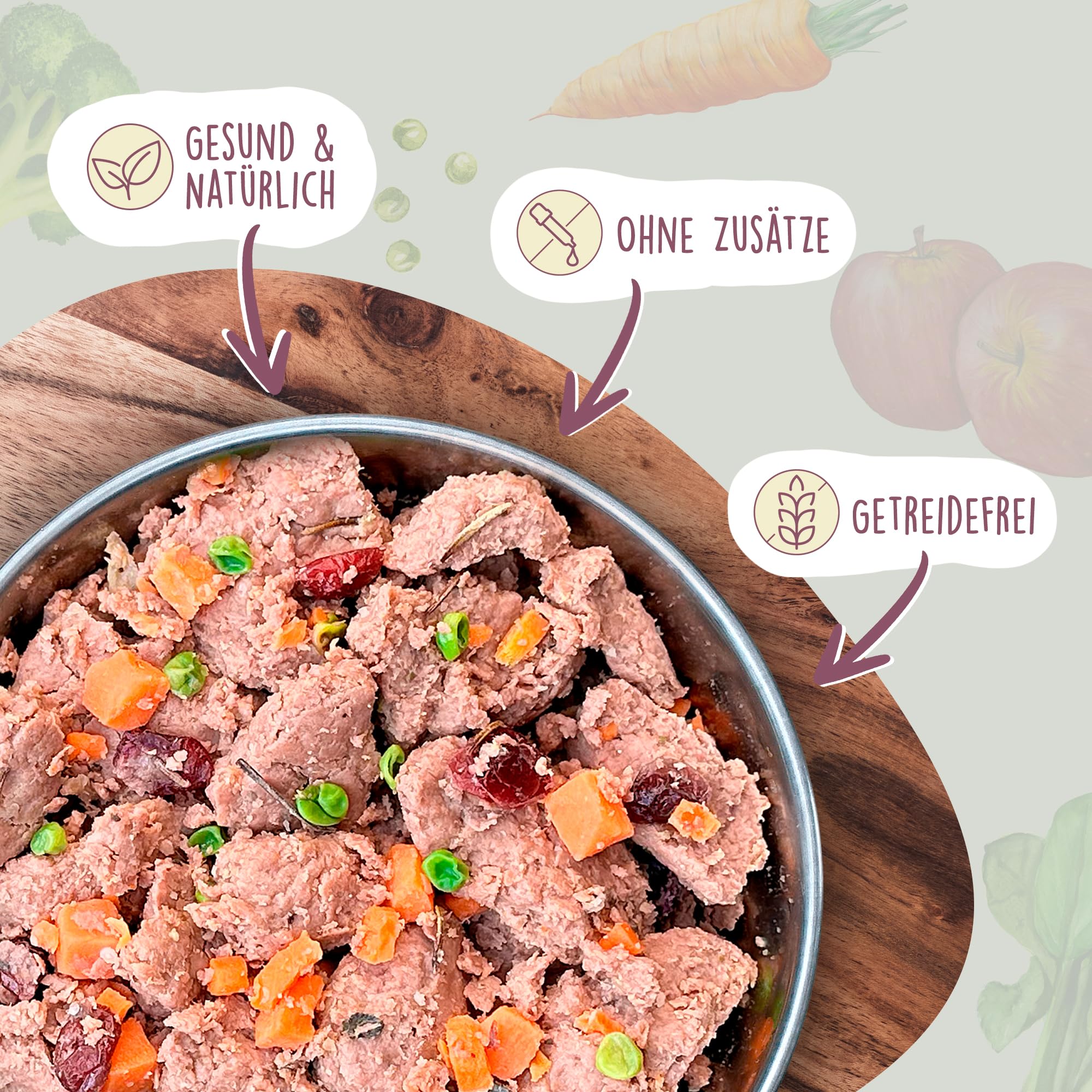 Fidelis  Gekochtes Frische-Men fr Hunde mit Ente, Skartoffel, Birne &  Cranberries (400g Glas)  Hundefutter nass mit 70% Fleischanteil & frischen  ZutatenNassfutter ohne Zustze. : Amazon.de: Haustier