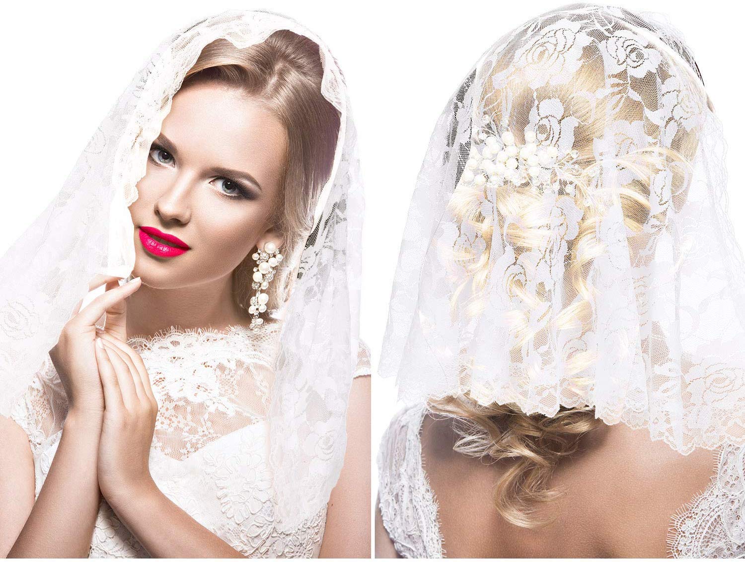 2 Veli Da Sposa A 2 Livelli Con Pettine: L'eleganza Per Addio Al Nubilato E Matrimonio