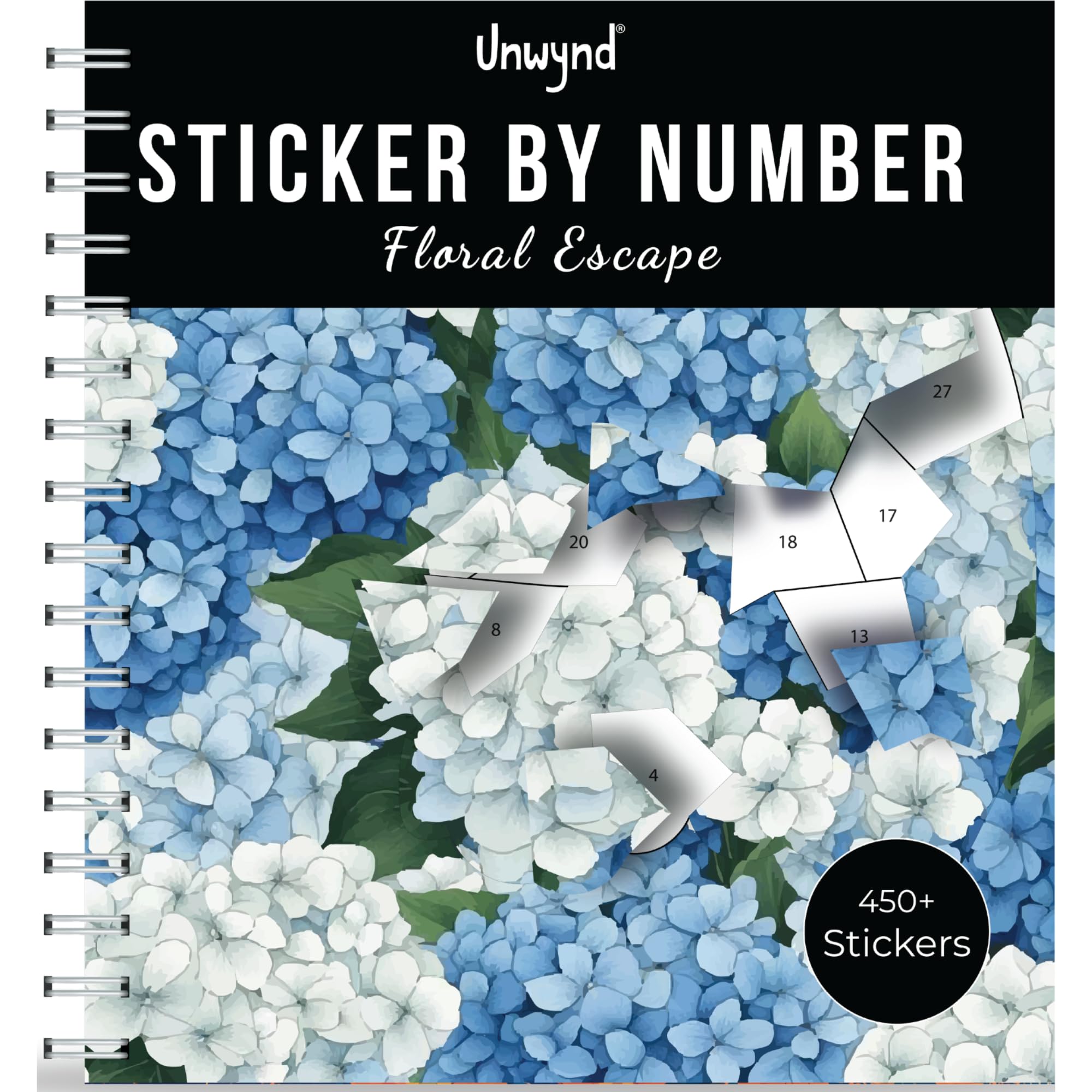 Photo 1 of Unwynd Floral Sticker by Number Book for Adults, crafts Adult, Brain Puzzle