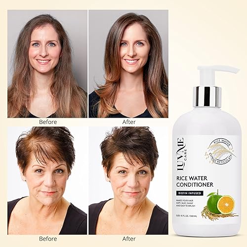 Miniatura 2 de Luv Me Care Acondicionador de crecimiento del cabello de agua de arroz de 10 onzas líquidas con biotina agua de arroz para el crecimiento del