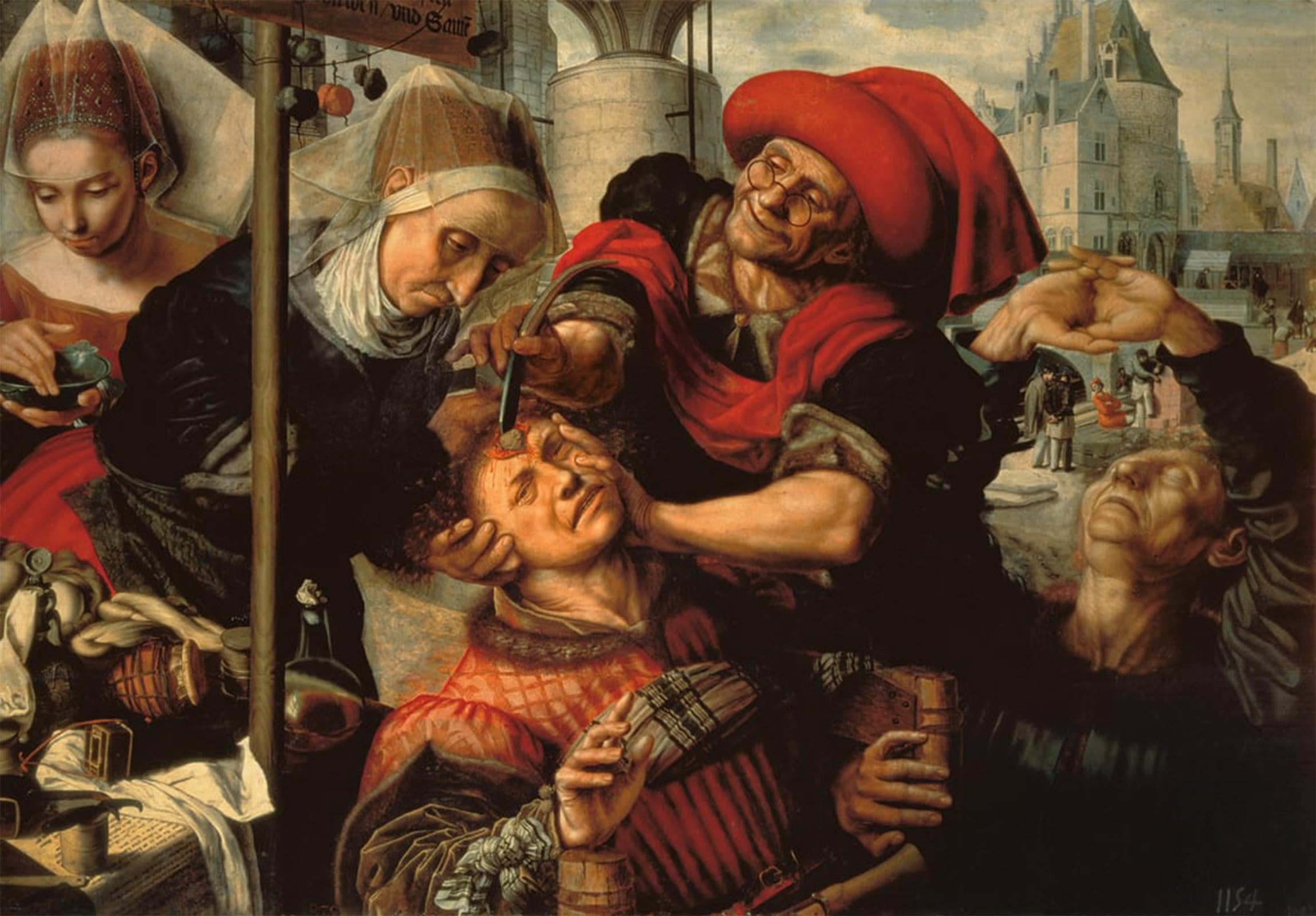 POSTERIIk Famous Print Pop Art Wall Art Graffiti the Surgeon by Jan Sanders Van Hemessen Art Prints for Home Decor 60x90cm