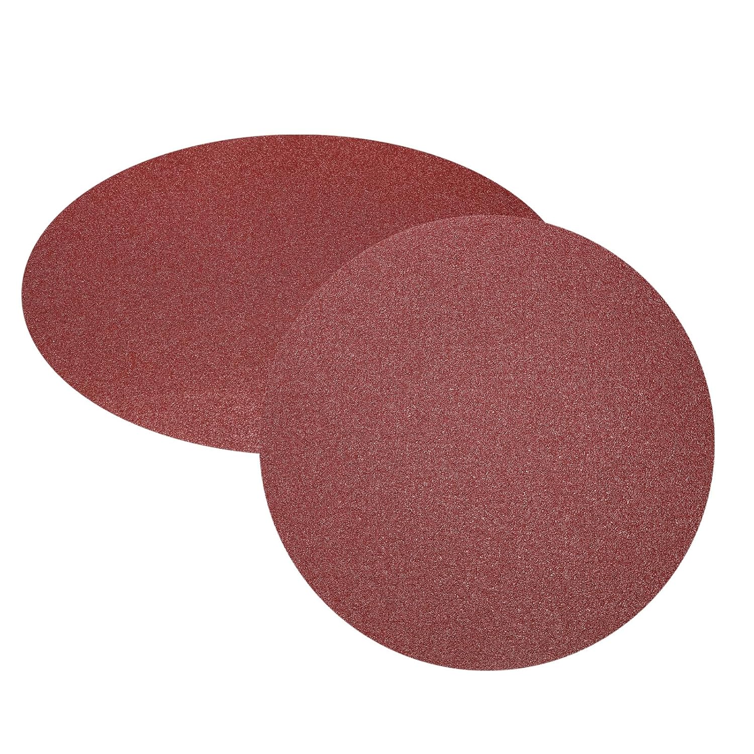 uxcell 2pcs 12-Inch PSA Sanding Discs, 40 Grits Aluminum Oxide Self Adhesive Stick Back Sandpapers, No-Hole Round Wet/Dry Sander Papers, Sand Auto Car Paint, Wood, Metal