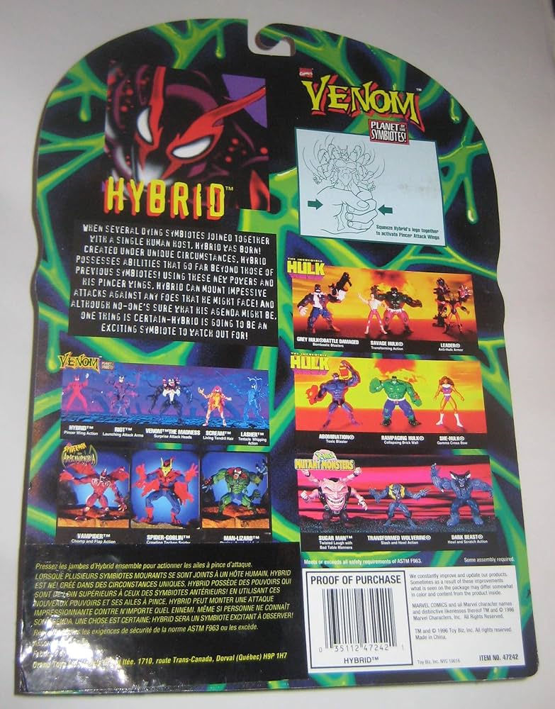 TOYBIZ トイビズ VENOM ヴェノムシリーズ　HYBRID フィギュア Spider-Man Venom Planet of the Symbiotes Hybrid Blue Variant