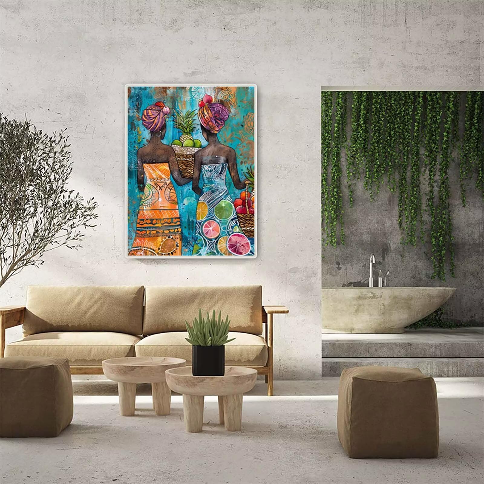 Donna Africana Diamond Painting Adulti 60x80cm, 5D Diamond Painting 7-8091