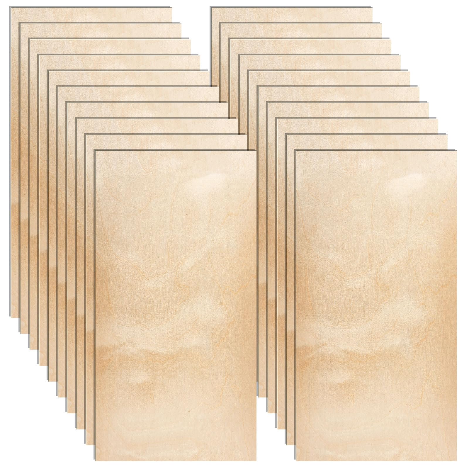12 Pcs 6 mm Baltic Birch Plywood 12 x 24 Inch Craft Wood Unfinished Plywood Sheets for Laser Cutting Engraving Burning DIY Crafts Drawing Painting Projects