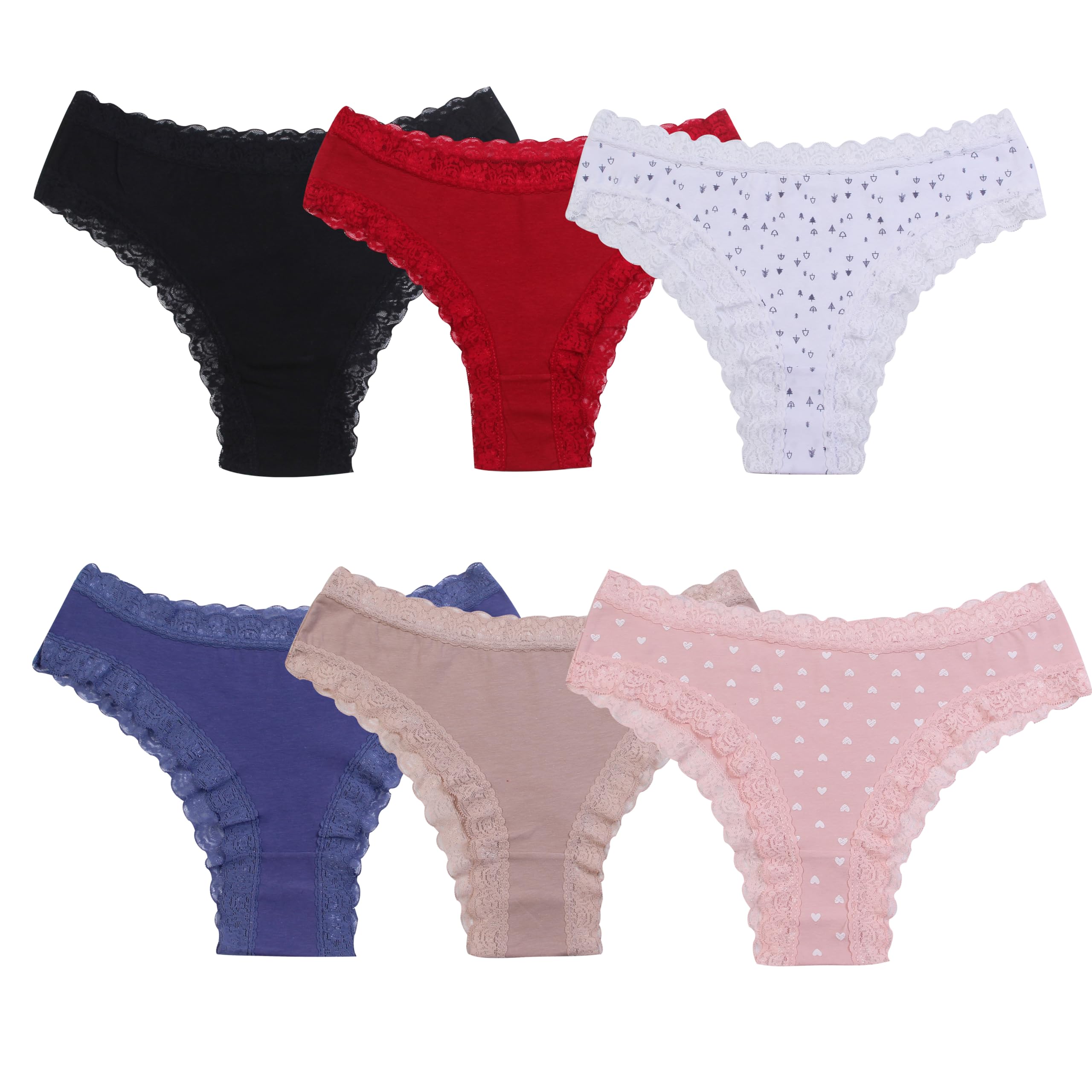Viola's Secret Ropa interior de algodón para mujer, calzones tipo bóxer de satén hipster