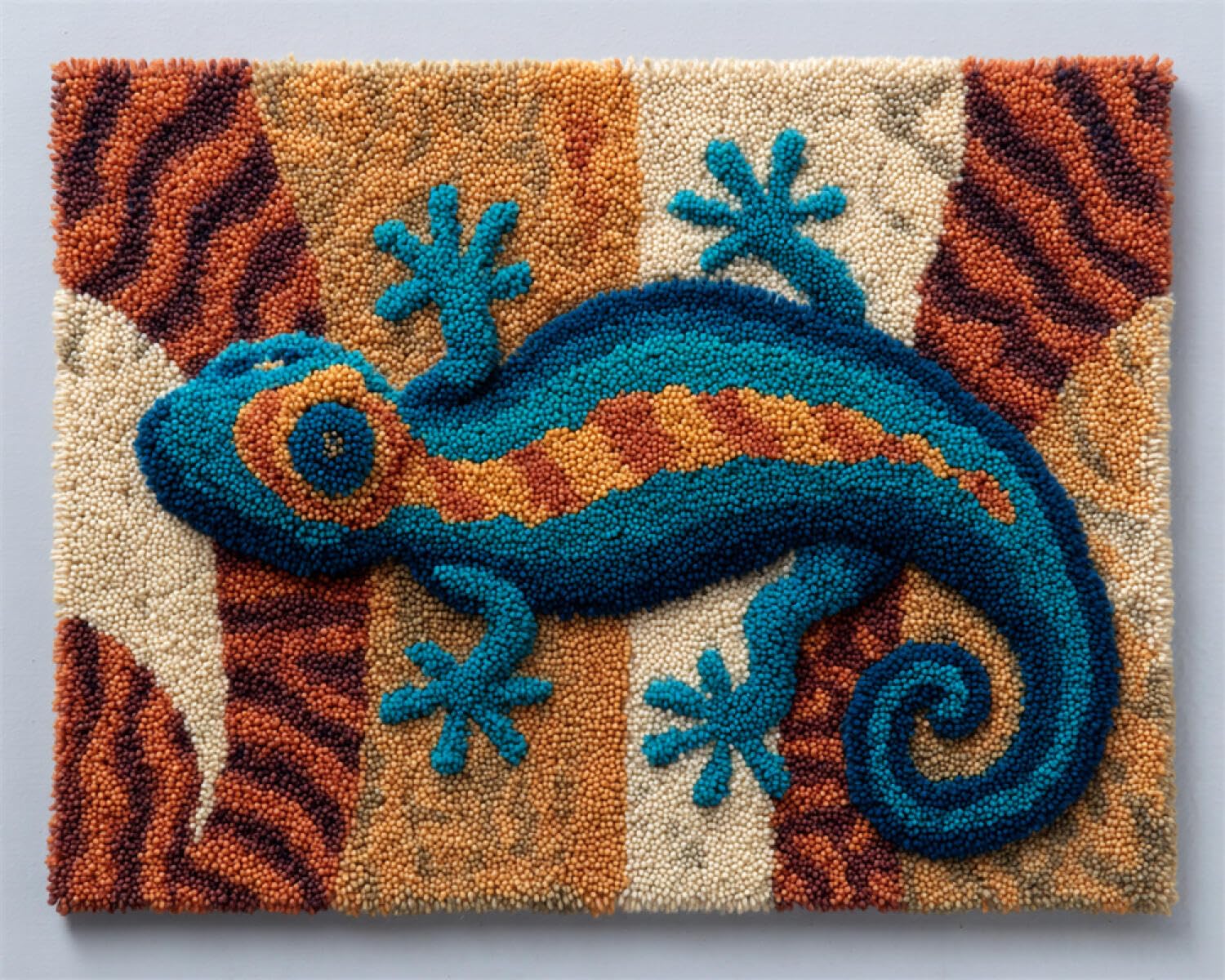Henypt DIY Latch Hook Rug Kits Cartoon Lizard 52x38cm