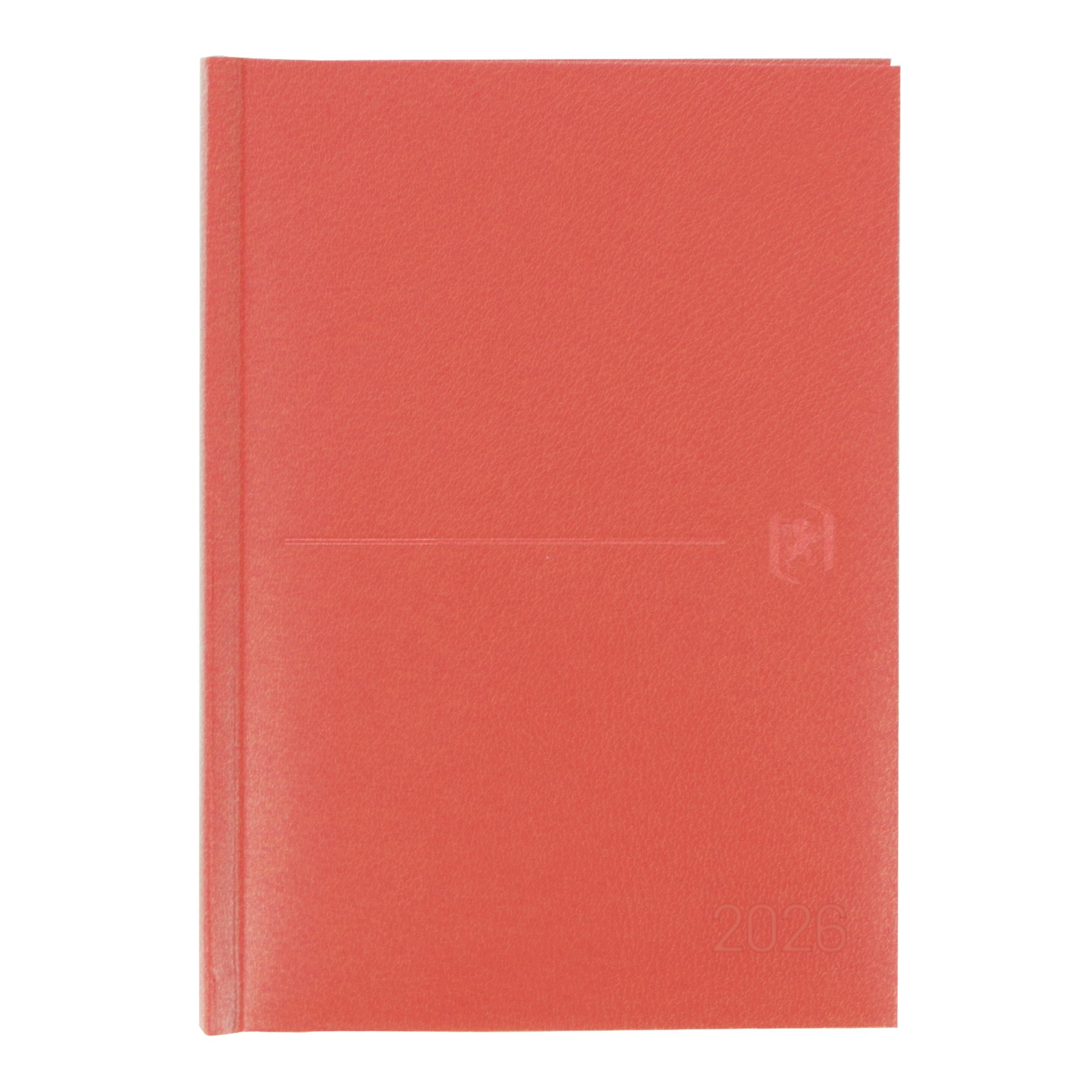 Oxford Modern 2026 Diary Day Per Page, Padded Cover, A5, Spanish, Coral