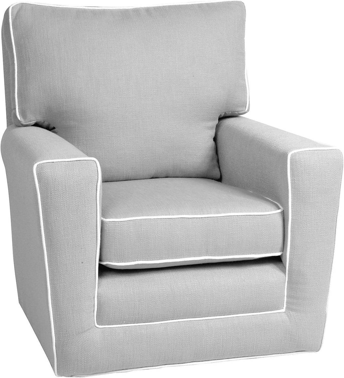 Monaco II Glider - Pebble Grey w/White Piping
