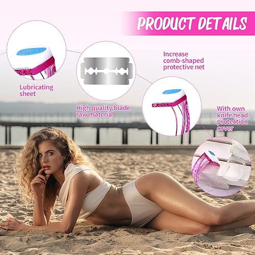 Miniatura 10 de 16 piezas de afeitar desechables para bikini para mujer, accesorios de viaje duraderos, depilación púbica, maquinilla de afeitar tipo T, maquinilla