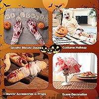 Vista 6 de Oiomniv SFX - Juego de 23 piezas de maquillaje de zombies de Halloween, juego de pintura facial para payaso, vampiro, esqueleto, bruja, cosplay