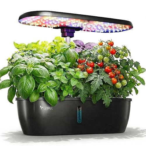 LETPOT Hydroponics Growing System, 12 Pods Indoor Herb Garden Kit