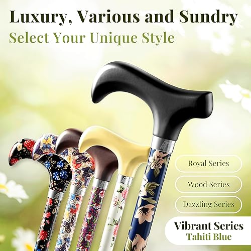 Miniatura 3 de Merry Sticks Bastones de caminar plegables ligeros para mujeres y hombres, bastón ajustable y plegable para personas mayores, ayuda para equilibrar