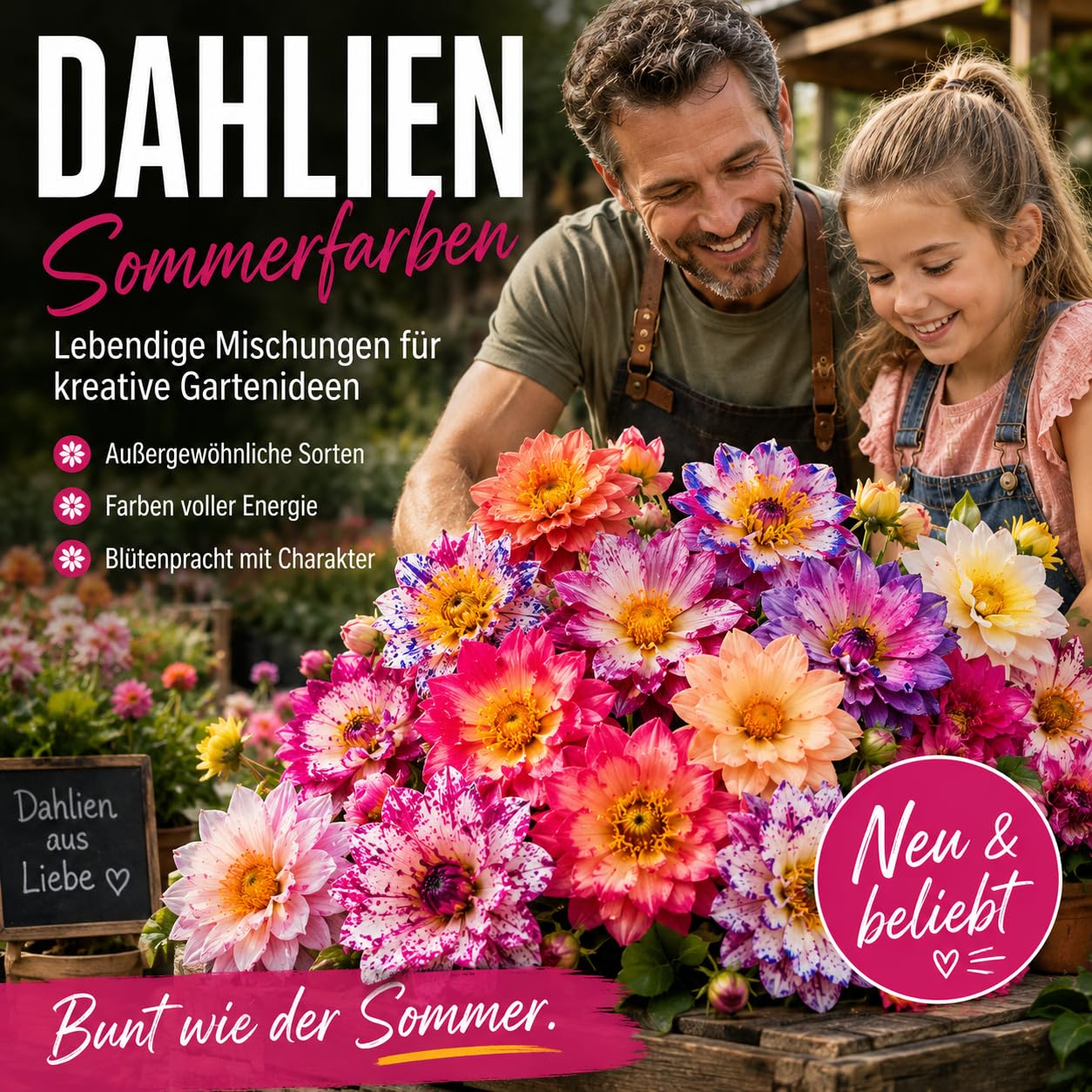 Premium Dahlien, Schattentolerante, Lange BlüTezeit, GemüTliche Gartenoase﻿, Gartendekoration, üBerraschend Wachsend, 10Dahlien-G