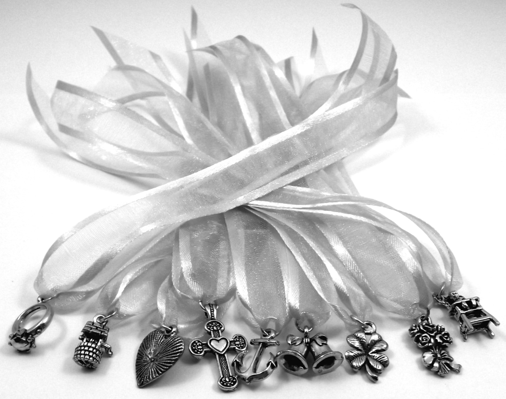 (9) Pewter Cake Pull Charms Brides - Weddings