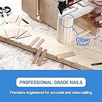 Vista 5 de meite Clavos de calibre 23, micro pines sin cabeza de 1-3/16 pulgadas para clavar alfileres, clavos galvanizados para pistola de clavos, ideales