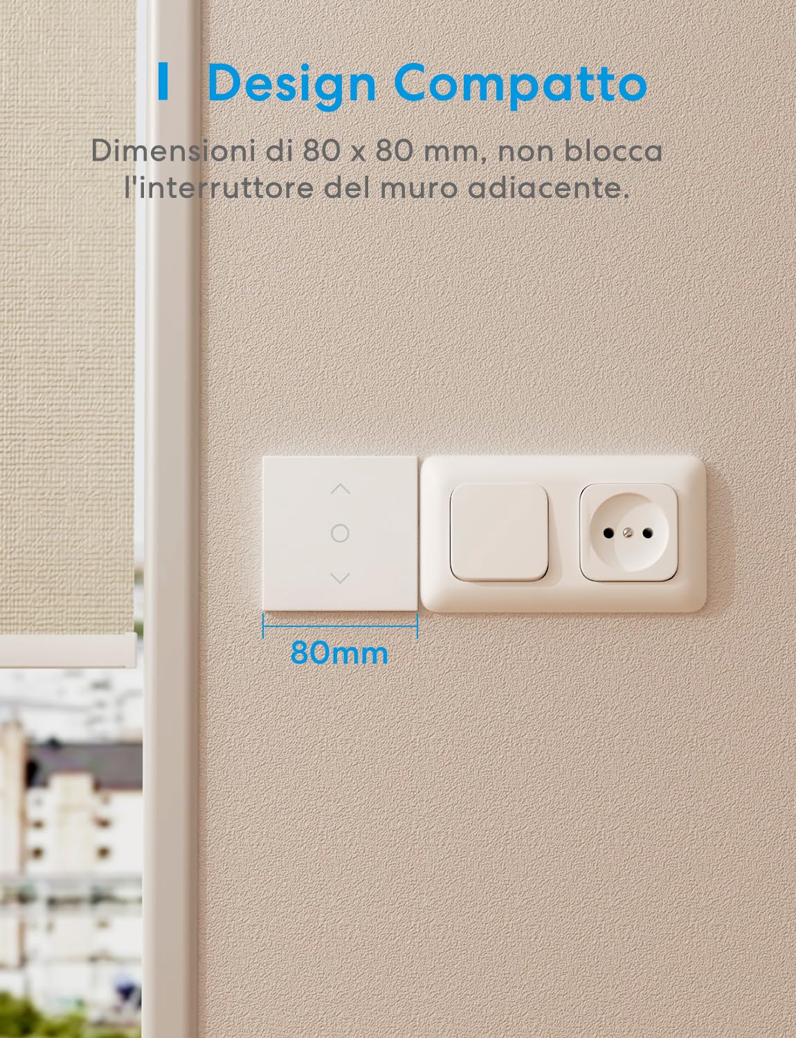 meross 2 Pcs Interruttore per tapparelle con Controllo percentuale (è necessario un filo neutro), Timer Switch per Persiane e Tende compatibile con Alexa, Google Home e SmartThings, Telecomando