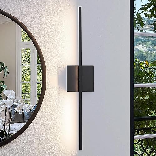 Miniatura 20 de Lámparas de tocador de baño doradas, 30 pulgadas, giratorias, modernas, LED, para baño, con iluminación blanca cálida de 3500 K, aplique de pared