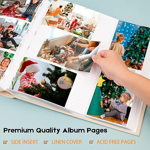 Miniatura 6 de Álbum de fotos de 600 bolsillos de 4 x 6 pulgadas con espacio de escritura, álbum de fotos de gran capacidad de 4 x 6 pulgadas con capacidad para