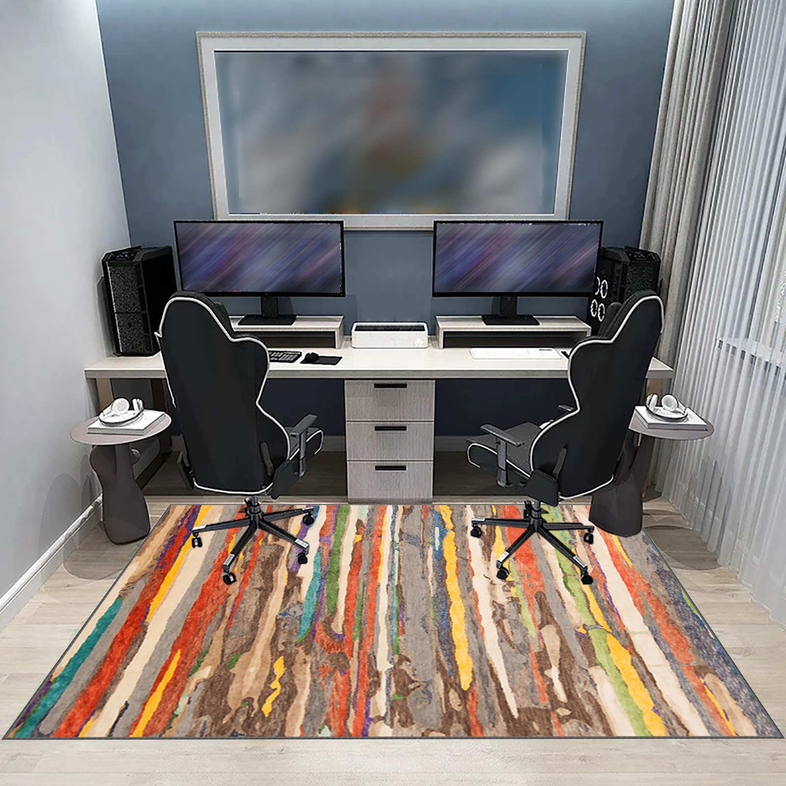 Tapis de Chaise de Bureau pour Protection de Sol en Bois, 200 x 300 cm Tapis Gaming Sol pour Sols Durs, Tapis de Chaise à roulettes, Tapis sous Chaise Bureau Protège Moquette/Parquet