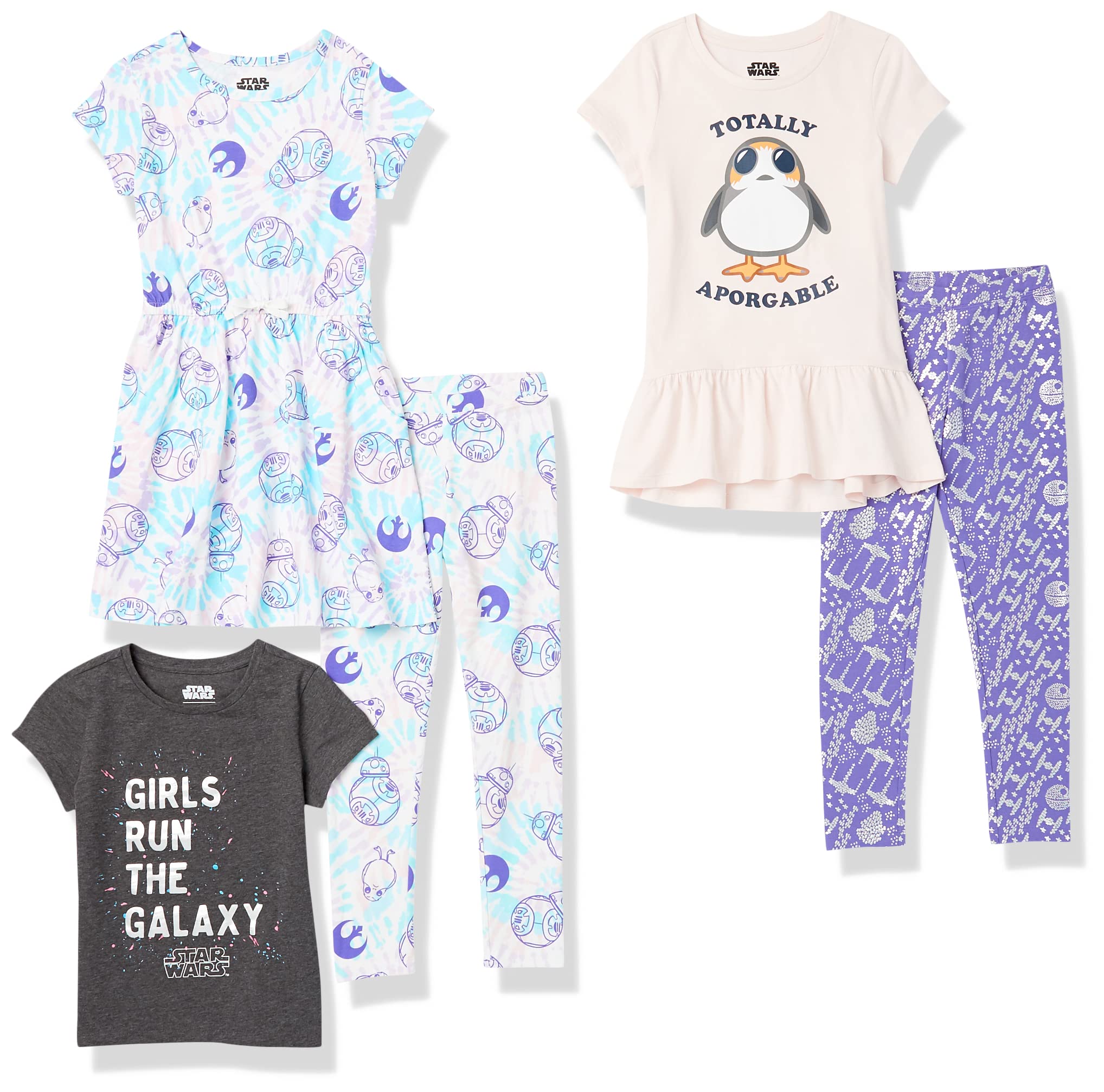 Amazon Essentials Disney | Marvel | Star Wars | Frozen | Princess Set di Capi da combinare e Abbinare Bambine e Ragazze, Confezioni Multiple