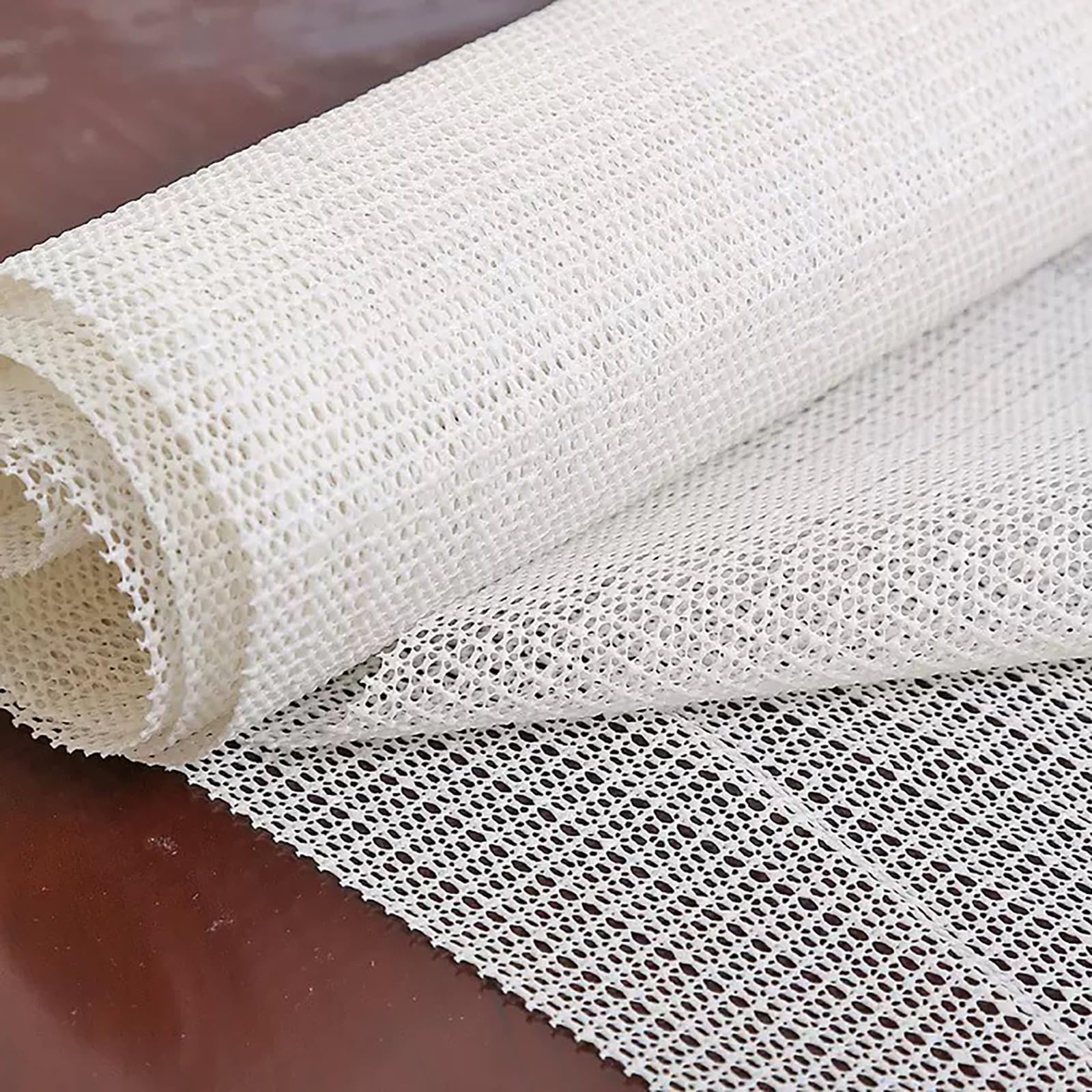Teppichunterlage rutschfest 180 x 300 cm Waschbare, Wiederverwendbare, Hält Ecken Flach, Zuschneidbar, Teppich-Unterlage rutschfest/Anti Rutsch Teppich/Rutschmatte Universal für Zuhause, Weiß
