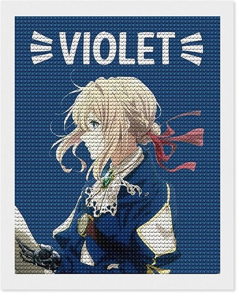 Amazon Co Jp ヴァイオレットエヴァーガーデン イラストダイヤモンドアート キット ダイアモンドビーズ絵画キット刺繍 クロスステッチ Diy 手作り絵画手芸キット 5d モザイクアート ダイヤモンド塗装 Diy 手芸キット 40cm 50cm ホビー