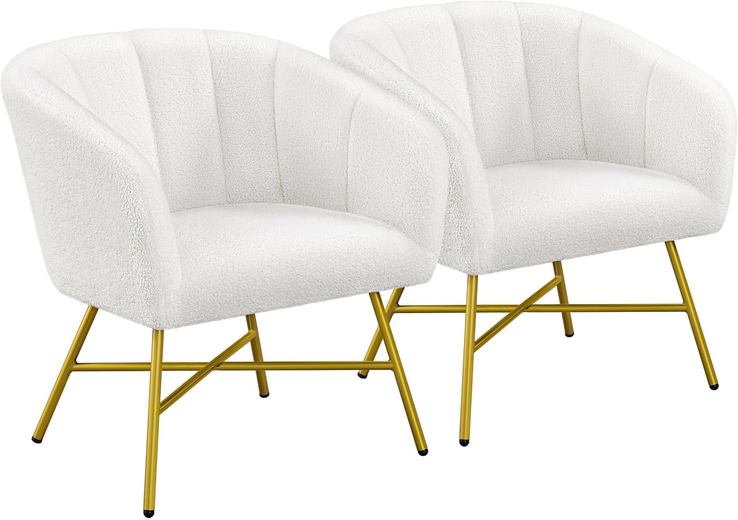 Yaheetech Boucle Barrel Chair, Modern Living Room Chair
