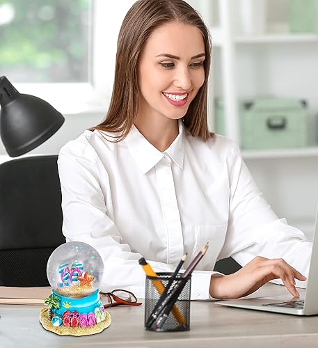 Miniatura 7 de CoTa Global Cool Summer Beach Sandals Snow Globe - Figura de globo de agua con purpurina brillante, adorno coleccionable para decoración del hogar,