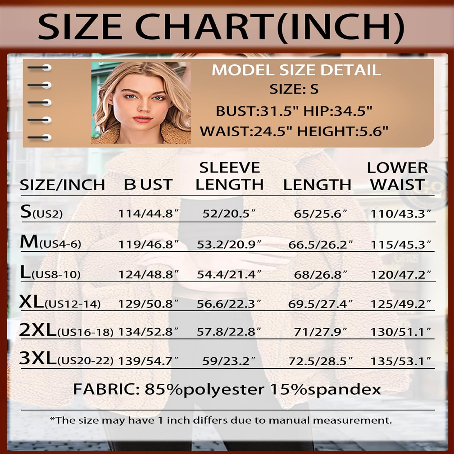 Comeon Women's Fuzzy Fleece Jacket Lapel Open Front Long Jackets Faux Fur Warm Winter Cardigan Coat Outerwear with Pockets - Image 4