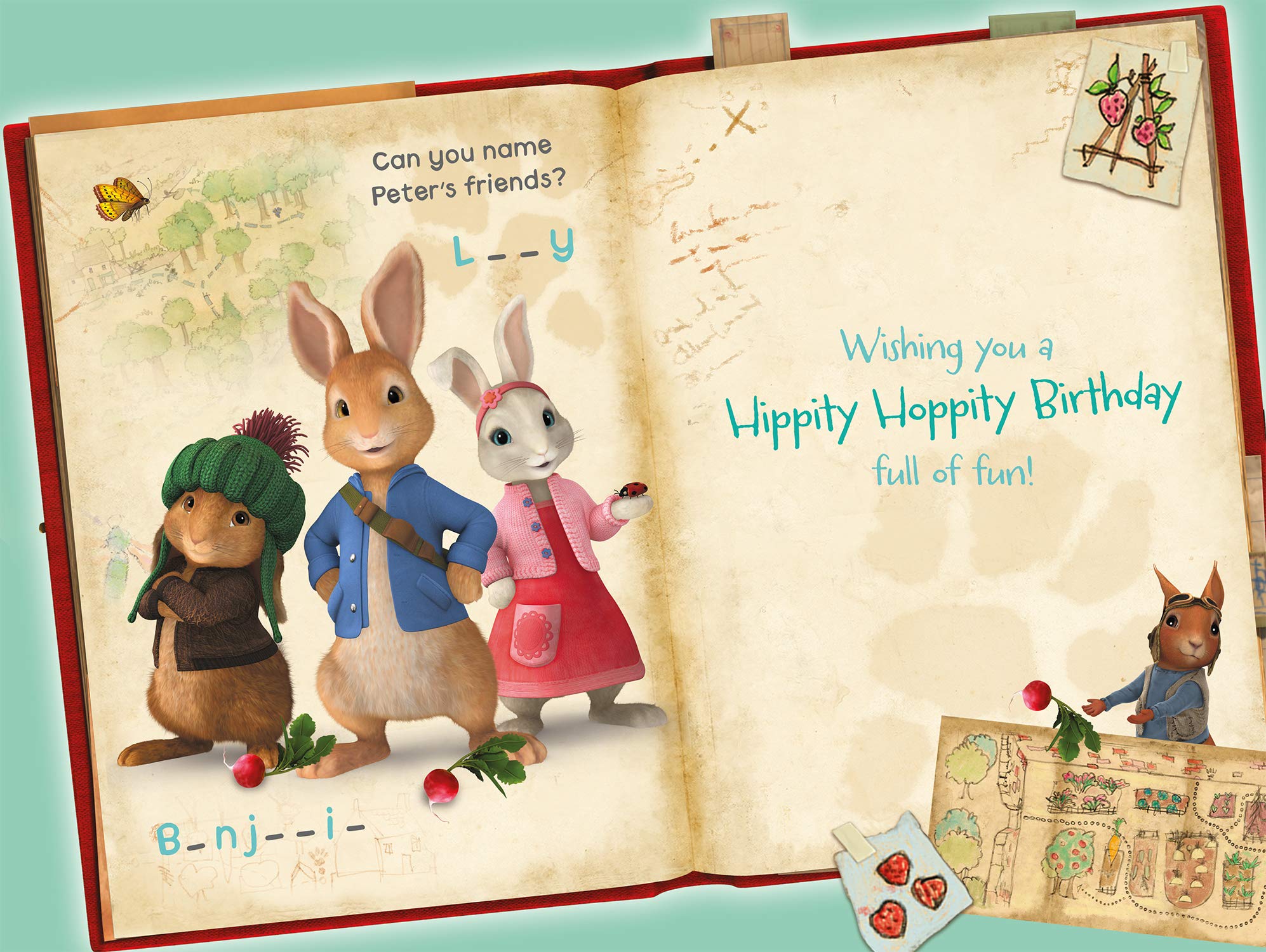 Peter Rabbit - Biglietto di auguri di compleanno ufficiale per 2 anni