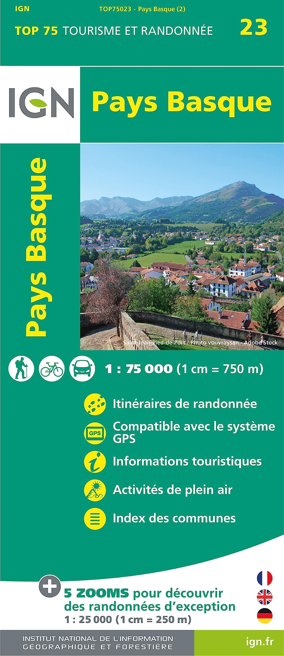 Top75023 Pays Basque 1/75.000: 75023