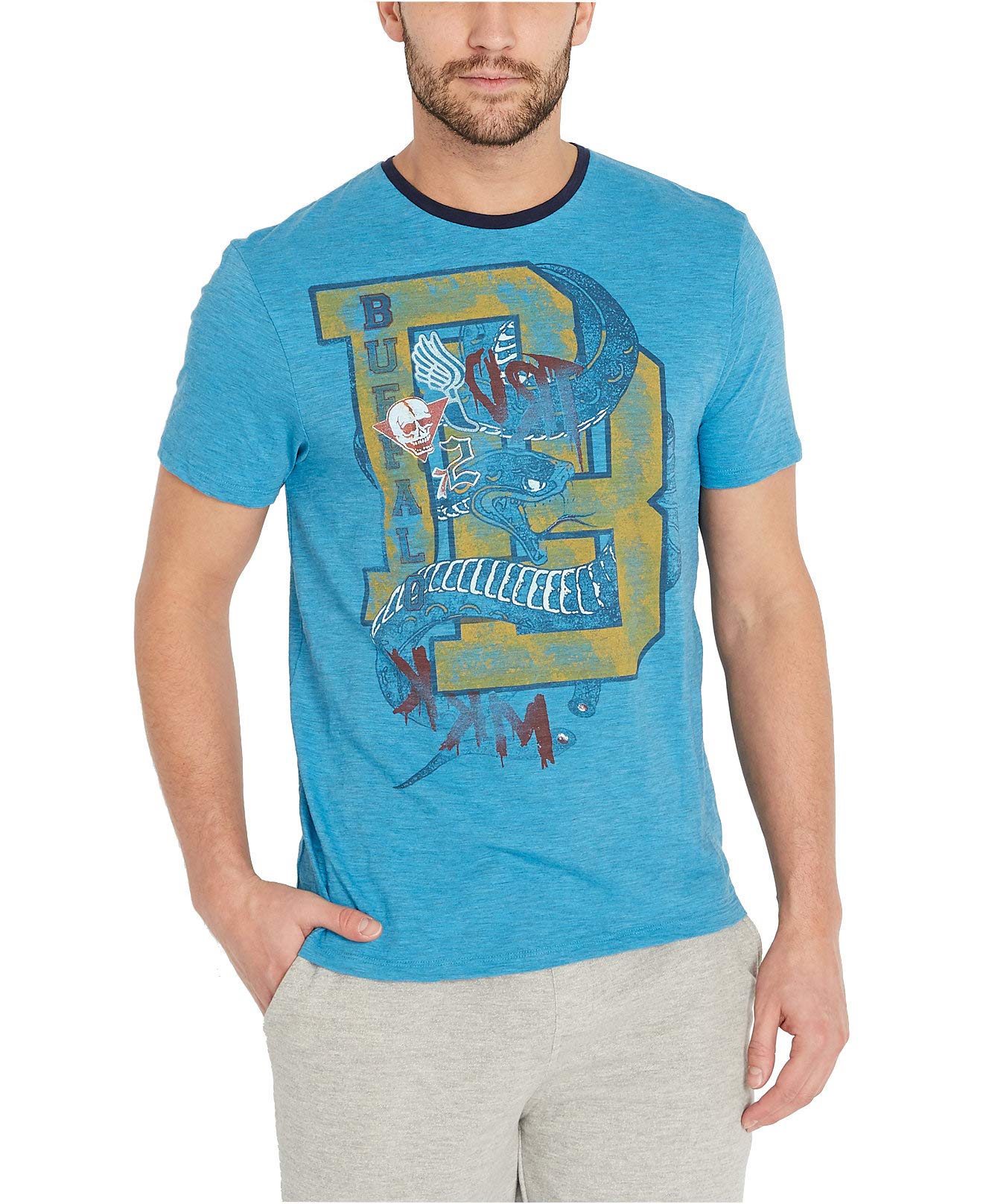 Men's Short Sleeve Crew Neck Tee, Heather Jersey No Wash