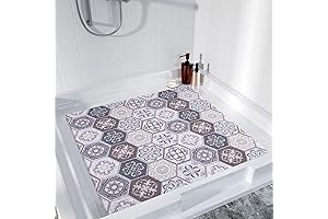 Topotdor Non-Slip Shower Floor Tiles (24x24 Inches)