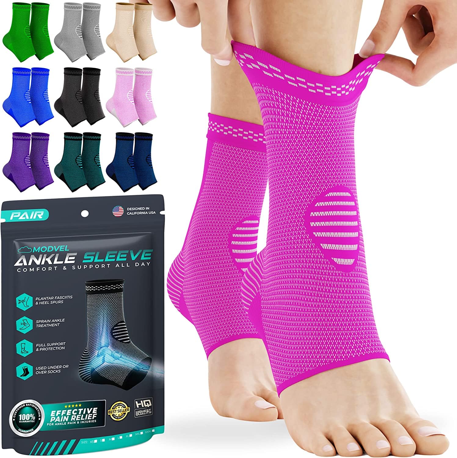 Modvel Compression Socks for Ankle Support & Plantar Fasciitis Relief Modvel Compression Socks for Ankle Support & Plantar Fasciitis Relief