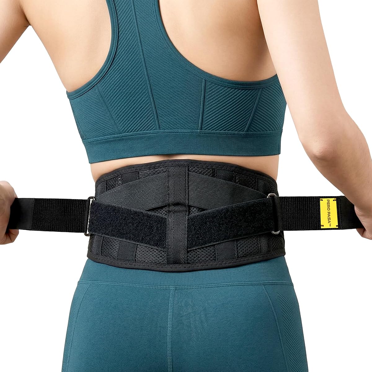 Lower Back Brace for Women and Men, Adjustable Back Brace with Back Support Belt and Back Support Brace, Slim Breathable Lumbar Support for Daily Stability, Back Braces L/XL(Waist:42''-52'')