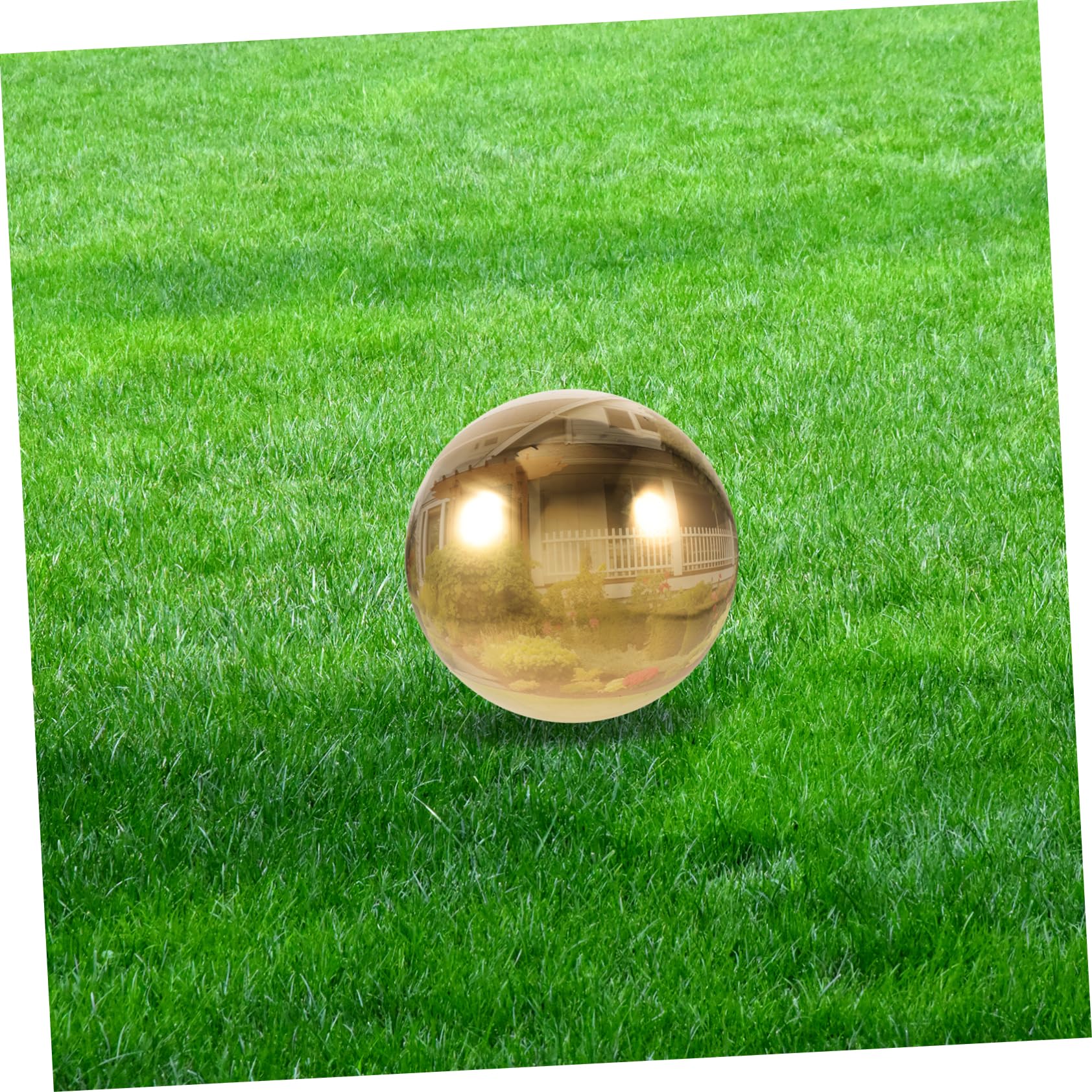 Bola Hueca De Espejo Dorado De Acero Inoxidable, Adornos Navideños Extra Grandes, Bola De Acero Inoxidable para Mirar, Bola De Metal para Jardín, Decoraciones para Patio,