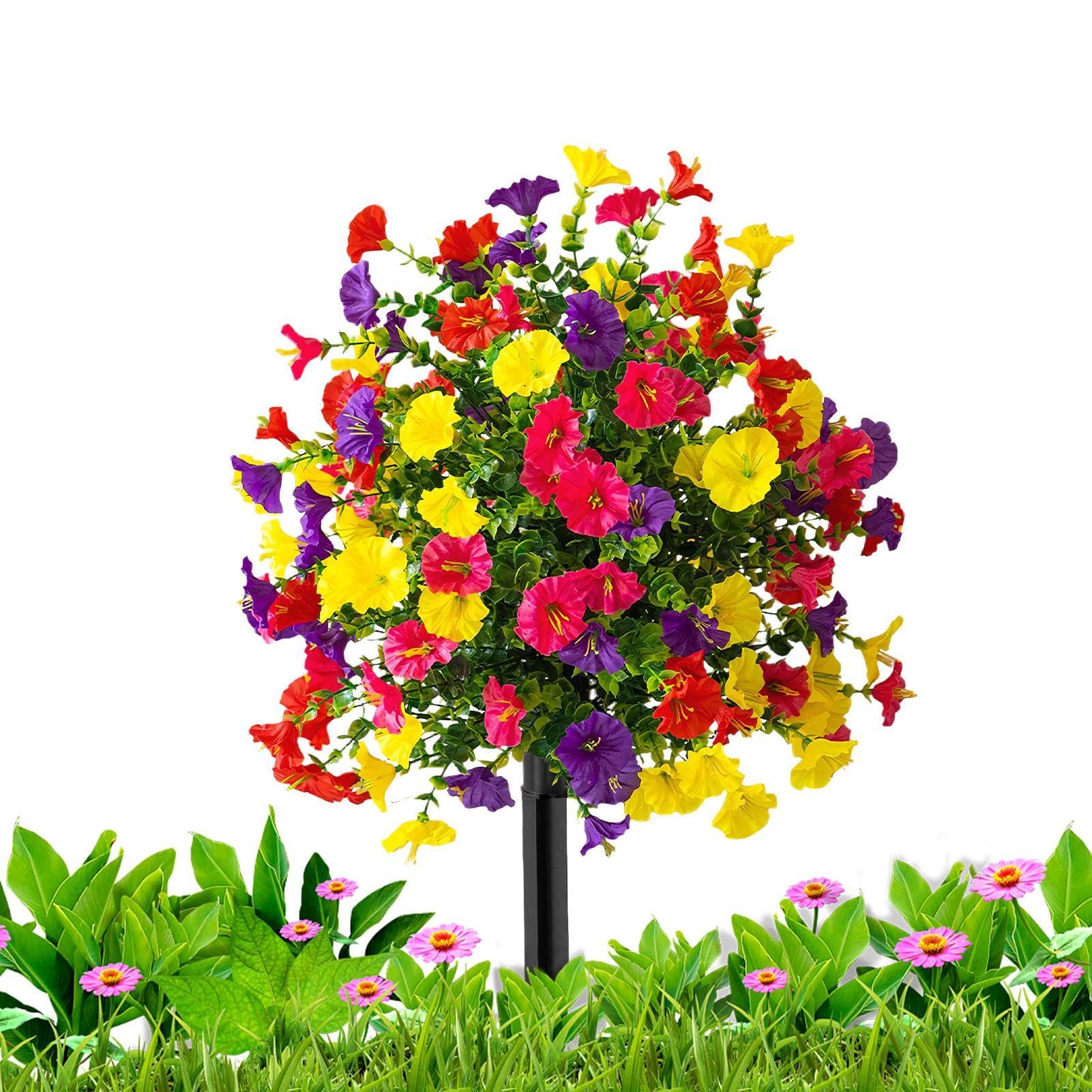 Fleurs fausses d'extérieur résistantes aux UV pour résoudre les problèmes de flétrissement