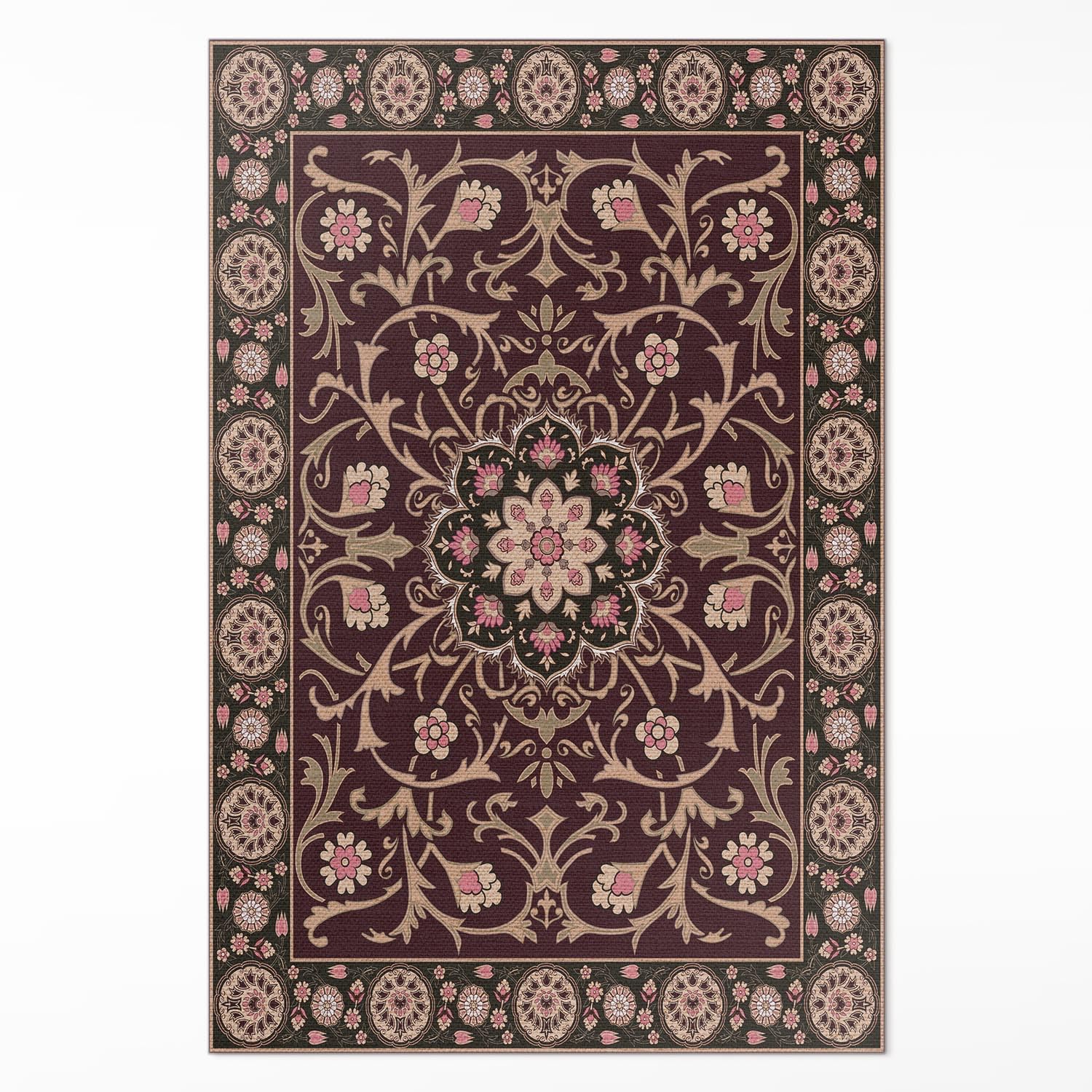 Tapis en vinyle entretien facile 120x180 cm contre les taches de cuisine et salon Antique pâle