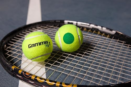 Miniatura 4 de GAMMA Pelotas de tenis de entrenamiento naranja 60 y verde 78 puntos para niños y principiantes, núcleo de baja compresión que reduce la velocidad y
